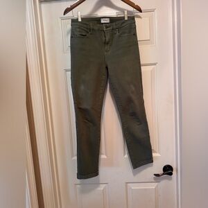 Pistola Olive Green Skinny Ankle Cuff Rolled Hem Women's Jeans size 27
